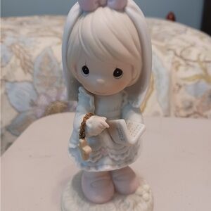 Precious Moments Figurine with Pink and White Accents